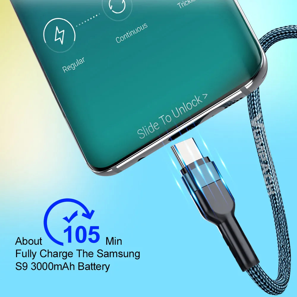 Fast usb c cable type c cable Fast Charging Data Cord Charger usb cable c For Samsung s21 s20 A51 xiaomi mi 10 redmi note 9s 8t